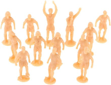 Load image into Gallery viewer, Unpainted Miniature Soccer Players People Figures 1:87 HO Scale Model Railway Diorama Craft Supplies (12pcs)