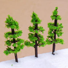 Load image into Gallery viewer, 100 pcs Miniature Fir Trees 1:160-220 Models N Z Scale Railway Accessories Forest Fairy Garden Landscape Terrarium Diorama Craft Supplies