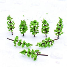 Load image into Gallery viewer, 100 pcs Miniature Fir Trees 1:160-220 Models N Z Scale Railway Accessories Forest Fairy Garden Landscape Terrarium Diorama Craft Supplies
