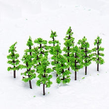 Load image into Gallery viewer, 100 pcs Miniature Fir Trees 1:160-220 Models N Z Scale Railway Accessories Forest Fairy Garden Landscape Terrarium Diorama Craft Supplies