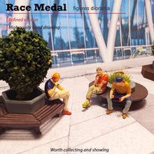 Load image into Gallery viewer, Miniature Sitting Boy Young People Figure 1:64 Model Sand Table Layout Building Street Landscape Fairy Garden Accessories Diorama Supplies