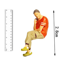 Load image into Gallery viewer, Miniature Sitting Boy Young People Figure 1:64 Model Sand Table Layout Building Street Landscape Fairy Garden Accessories Diorama Supplies