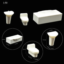 Load image into Gallery viewer, 26 pcs Miniature Furniture People Blank Unpainted Models 1:50 Scale DIY Room Building Layout Dollhouse Terrarium Diorama Craft Supplies