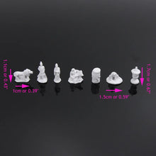 Load image into Gallery viewer, 35 pcs Miniature Garden Statue Sculpture 1:160 N Scale Unpainted Model Dollhouse Accessories Terrarium Diorama Craft Supplies