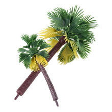 Load image into Gallery viewer, 12 pcs 8-16cm Mixed Miniature Coconut Palm Tree Models Train Railway Accessories Fairy Garden Landscape Terrarium Diorama Craft Supplies