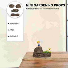 Load image into Gallery viewer, 4pcs Miniature Stone Rock Models - Fairy Garden DIY Diorama Craft Supplies