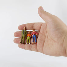 Load image into Gallery viewer, 30pcs Miniature People Models 1:43 Scale, O Scale Standing Figures, Model Railway Diorama Supplies