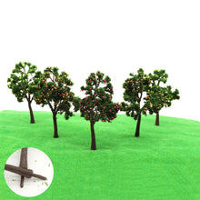 Load image into Gallery viewer, 5pcs Miniature Fruit Trees 11cm for Model Railway Scenery, Landscape Garden, Diorama, Sand Table