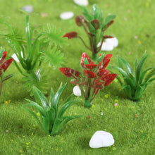 Load image into Gallery viewer, 90pcs Miniature Green Shrubs Bush Model Plants for Train Scenery, Railway, Diorama, Craft Landscape, HO Scale Architecture