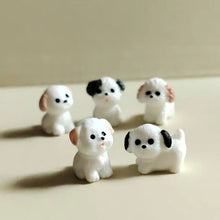 Load image into Gallery viewer, 10pcs Mixed White Dog Mini Figurines Cute Puppy Miniatures for Fairy Garden, Terrarium, Dollhouse, Bonsai, DIY Crafts & Home Decorations