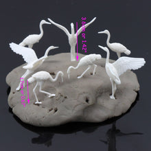 Load image into Gallery viewer, 24 pcs Miniature White Crane Bird Animal Unpainted Figures 1:50 Models O Scale Garden Landscape Scenery Layout Accessories Diorama Supplies