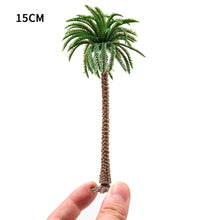 Load image into Gallery viewer, 4 pcs Mixed Miniature Coconut Palm Tree Model Train Railway Accessories DIY Scenery Fairy Garden Landscape Terrarium Diorama Craft Supplies