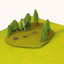 Load image into Gallery viewer, 12 pcs 17cm Miniature Yellow Green Grass Lawn Mat Model Railway Layout Accessories DIY Landscape Dollhouse Terrarium Diorama Craft Supplies