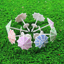 Load image into Gallery viewer, 16pcs Miniature Beach Umbrellas Model, Assorted Colors, 1:50–200 Scale, DIY Diorama Supplies