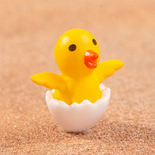Load image into Gallery viewer, 5/10 pcs Miniature Egg Shell Chick Figure Model DIY Scenery Dollhouse Landscape Fairy Garden Accessories Terrarium Diorama Craft Supplies