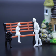 Load image into Gallery viewer, 20 pcs Miniature Standing Passenger Seated Blank People 1:50 Unpainted Figure O Scale Model Railway Train Scenery Layout Diorama Supplies