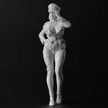 Load image into Gallery viewer, Sexy Female Officer Unpainted Resin Figure 1/35 1/24 1/12 Scale Unassembled Model