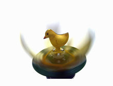 Load image into Gallery viewer, MS657 Vintage Chick/ Bird/ Duck in Shell Easter Egg Retro Wind-Up Spinning Tin Toy Collectible