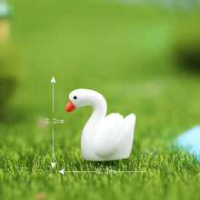 Load image into Gallery viewer, 50pcs Mini Resin Goose Figurines, Tiny Swan Miniatures for Fairy Garden, Dollhouse, Cake, Aquarium, Micro Landscape, DIY Craft Décor