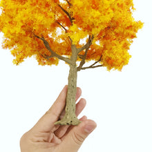 Load image into Gallery viewer, 10/15/23/28cm Miniature Yellow Maple Wire Tree Model Railway Layout Accessories DIY Landscape Dollhouse Terrarium Diorama Craft Supplies