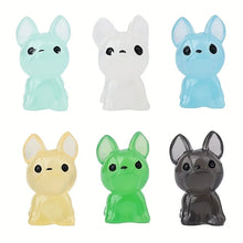 Load image into Gallery viewer, 50/100pcs Mini Luminous Dogs, Glow in the Dark French Bulldog Figurines, Fairy Garden Miniatures, DIY Craft, Resin Pet Decor