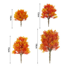 Load image into Gallery viewer, 4 pcs Mixed Miniature Maple Tree Model Train Railway Accessories DIY Scenery Fairy Garden Landscape Terrarium Diorama Craft Supplies