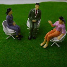 Load image into Gallery viewer, 5 pcs Miniature Computer Chairs Stools Furniture Blank Unpainted Models 1:20/25/30 Scale DIY Layout Dollhouse Decor Diorama Craft Supplies