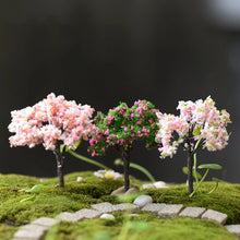 Load image into Gallery viewer, 7 pcs 7cm Mixed Miniature Flowering Tree Models N HO Scale Railway Layout Accessories DIY Landscape Dollhouse Terrarium Diorama Craft Supplies