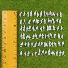 Load image into Gallery viewer, 200 pcs Miniature Standing Seated Passenger People 1:200 Unpainted Figure Z Scale Model Railway Scenery Layout Accessories Diorama Supplies