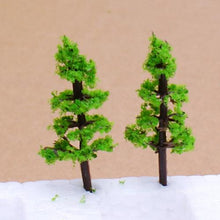 Load image into Gallery viewer, 100 pcs Miniature Fir Trees 1:160-220 Models N Z Scale Railway Accessories Forest Fairy Garden Landscape Terrarium Diorama Craft Supplies