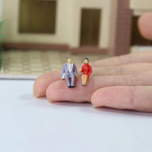 Load image into Gallery viewer, 60 pcs Miniature All Seated Passenger Train Sitting People Figures 1:87 Ho Scale Models Toys Layout Scene Accessories Diorama Supplies