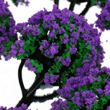Load image into Gallery viewer, 10 pcs 6cm Miniature Purple Flowering Tree Models Train Railway Layout Accessories DIY Landscape Dollhouse Terrarium Diorama Craft Supplies