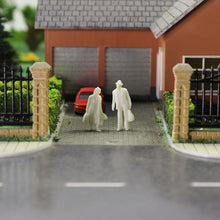 Load image into Gallery viewer, 100 pcs Miniature Standing Passenger Seated People 1:87 Unpainted Figure HO Scale Model Railway Scenery Layout Accessories Diorama Supplies