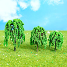 Load image into Gallery viewer, 20 pcs 5-9.5cm Mixed Miniature Willow Tree Models Train Railway Accessories Forest Fairy Garden Landscape Terrarium Diorama Craft Supplies