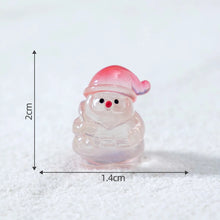 Load image into Gallery viewer, 30pcs Mini Santa Claus Figurines, Glow in Dark Luminous Resin Christmas Miniatures, Fairy Garden Decor, DIY Craft, Holiday Yard Decoration