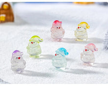 Load image into Gallery viewer, 30pcs Mini Santa Claus Figurines, Glow in Dark Luminous Resin Christmas Miniatures, Fairy Garden Decor, DIY Craft, Holiday Yard Decoration