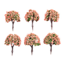 Load image into Gallery viewer, 10pcs Miniature Cherry Blossom Model Trees 4cm for Train Layouts, Dioramas, Fairy Gardens, Scenery