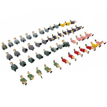 Load image into Gallery viewer, 50pcs Miniature People Sitting Figures 1:32 Model for Diorama Train Layout Craft Supplies