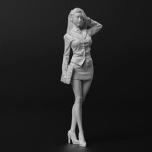 Load image into Gallery viewer, Beautiful Office Girl Unpainted Resin Figure 1/35 1/24 1/12 Scale Unassembled Model