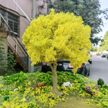 Load image into Gallery viewer, 10/15/23/28cm Miniature Ginkgo Wire Tree Model Train Railway Layout Accessories DIY Landscape Dollhouse Terrarium Diorama Craft Supplies