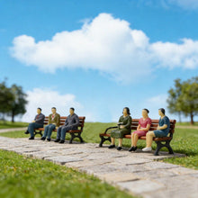 Load image into Gallery viewer, 50pcs Miniature People Seated Passenger Figures 1:43 Scale for Model Railway Diorama Layout