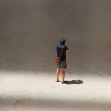 Load image into Gallery viewer, Miniature Man Photographer People Unpainted Figure 1/87 1/64 Model Street Building Landscape Scenery Layout Accessories Diorama Supplies
