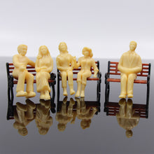 Load image into Gallery viewer, 18 pcs Miniature Sitting Seated Passenger People 1:25 Unpainted Figure G Scale Model Railway Scenery Layout Accessories Diorama Supplies