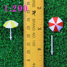 Load image into Gallery viewer, 24 pcs Miniature Sun Umbrella Beach Parasol 1:50-200 Models Dollhouse Accessories Fairy Garden Landscape Terrarium Diorama Craft Supplies
