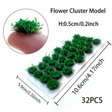 Load image into Gallery viewer, 32pcs Miniature Flower Clusters 5mm HO N Scale for Diorama Scenery, Landscaping Supply