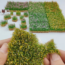 Load image into Gallery viewer, 12/16mm Miniature Tearable Flower Grass Tufts Clusters for Diorama Scenery, Model Railway Layout, Wargaming Terrain Craft Supplies