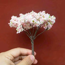Load image into Gallery viewer, 2 pcs 12cm Miniature Flower Trees Model with Wire Trunk for Train Layout, DIY Sand Table, Dioramas, Dollhouse Gardens, and Micro Landscape