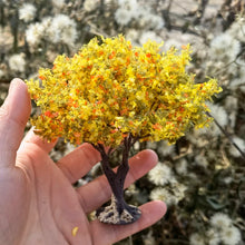 Load image into Gallery viewer, 10/15cm Miniature Yellow Autumn Wire Tree Model Railway Layout Accessories DIY Landscape Dollhouse Terrarium Diorama Craft Supplies