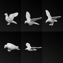 Load image into Gallery viewer, 10 pcs Miniature Pigeon Bird Animal Unpainted Models Dollhouse Fairy Garden Landscape Scenery Layout Accessories Diorama Supplies