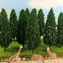 Load image into Gallery viewer, 10pcs Miniature Pine Tree Models 16cm, 1:25 Scale Diorama Craft Supplies